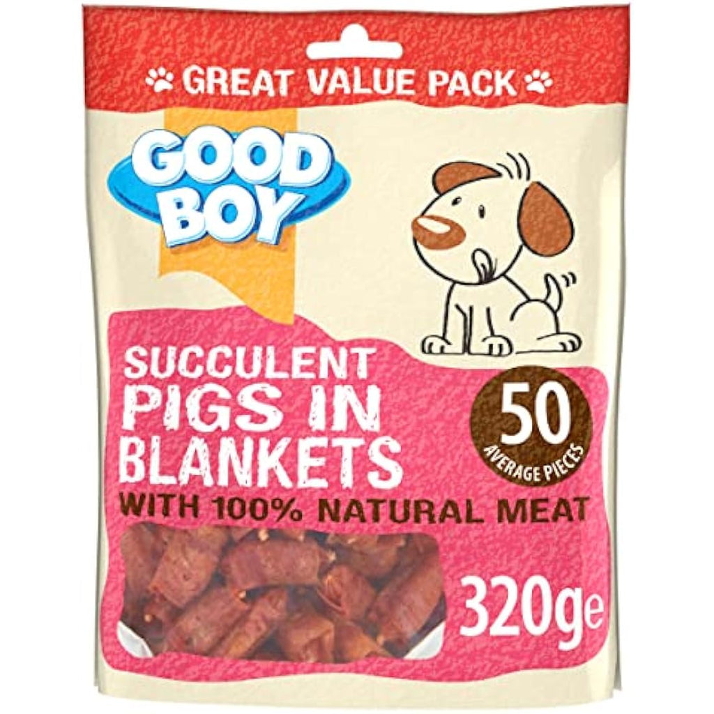Good Boy Pigs in Blankets Natural Dog Treats – Wheat Free – 3 x 320g