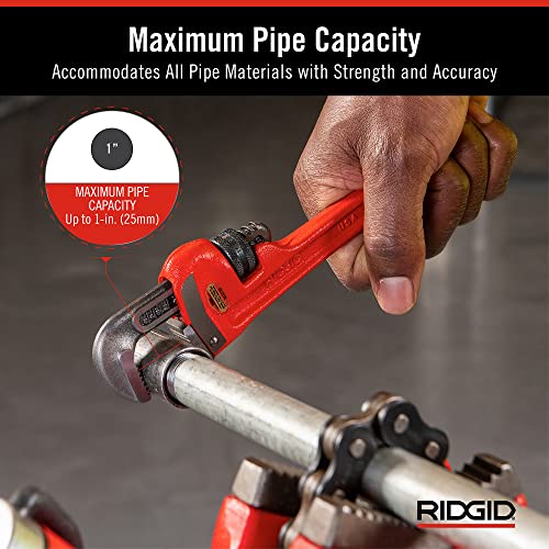 RIDGID 31005 8-Inch Heavy-Duty Straight Pipe Wrench | Ductile Iron