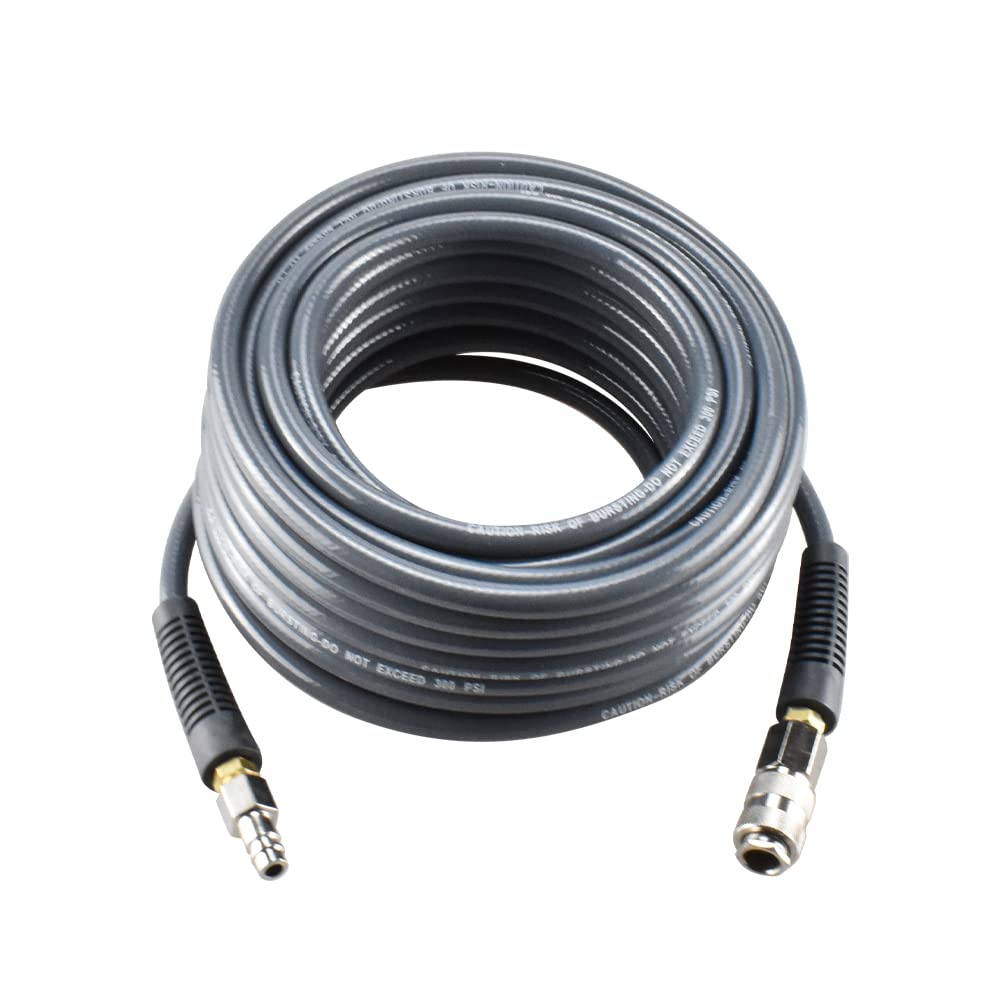 Aunstarwei Reinforced PVC Air Compressor Hose | 15m with 1/4" Fittings