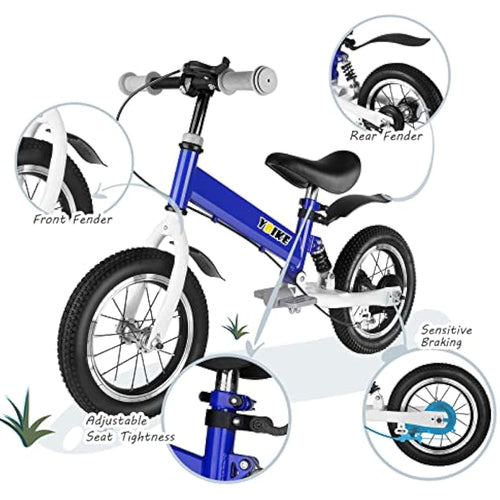 Jolof Store 2-in-1 Kids Balance Bike with Pedals and Brakes