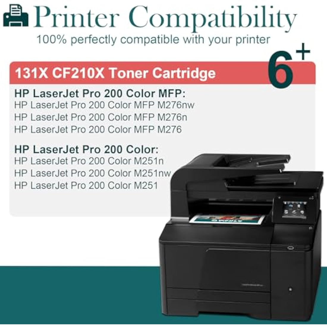 HenceBuy 131X High Yield Toner Cartridges for HP LaserJet Pro 200 (4-Pack)