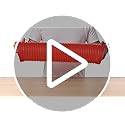 SnuggleSafe Way to Go Fun Tunnel – Flexible Weatherproof Pet Toy, Red