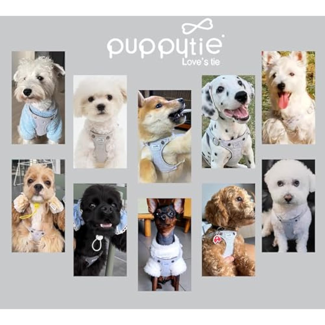 Puppytie No Pull Dog Harness | Lightweight Denim Grey Escape Proof - XS