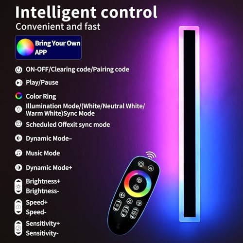 Mikeru RGB Outdoor Wall Lights – 80CM Modern LED Waterproof Sconce 2-Pack