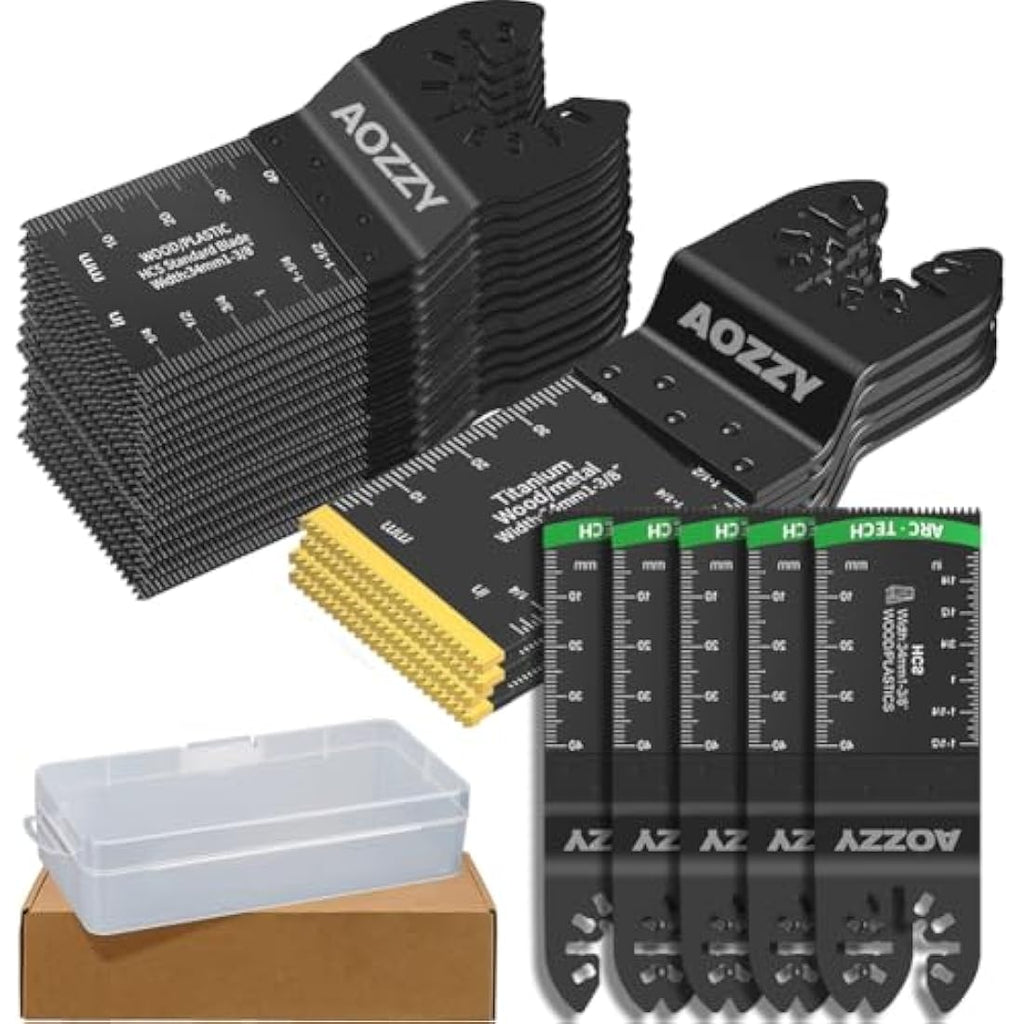 Jolof Store 50PC Oscillating Tool Blades – Titanium & Quick Release Set