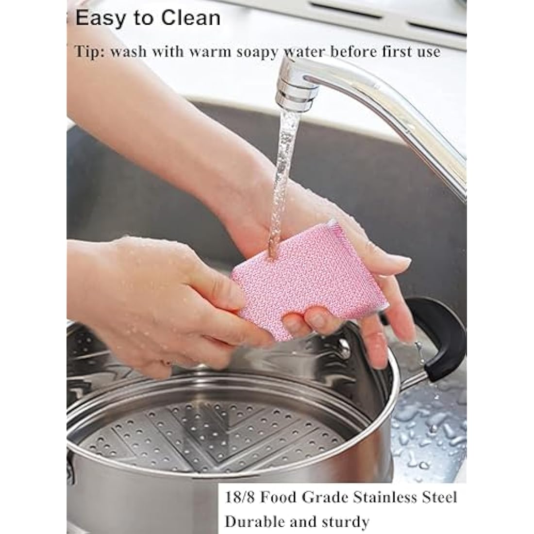 VENTION Stainless Steel Vegetable Steamer Pot for Induction - 2.7L