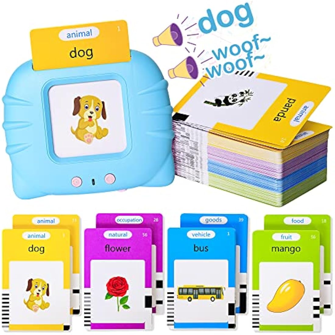 Jolof Store Talking Flash Cards – 224 Words Montessori Learning Toy
