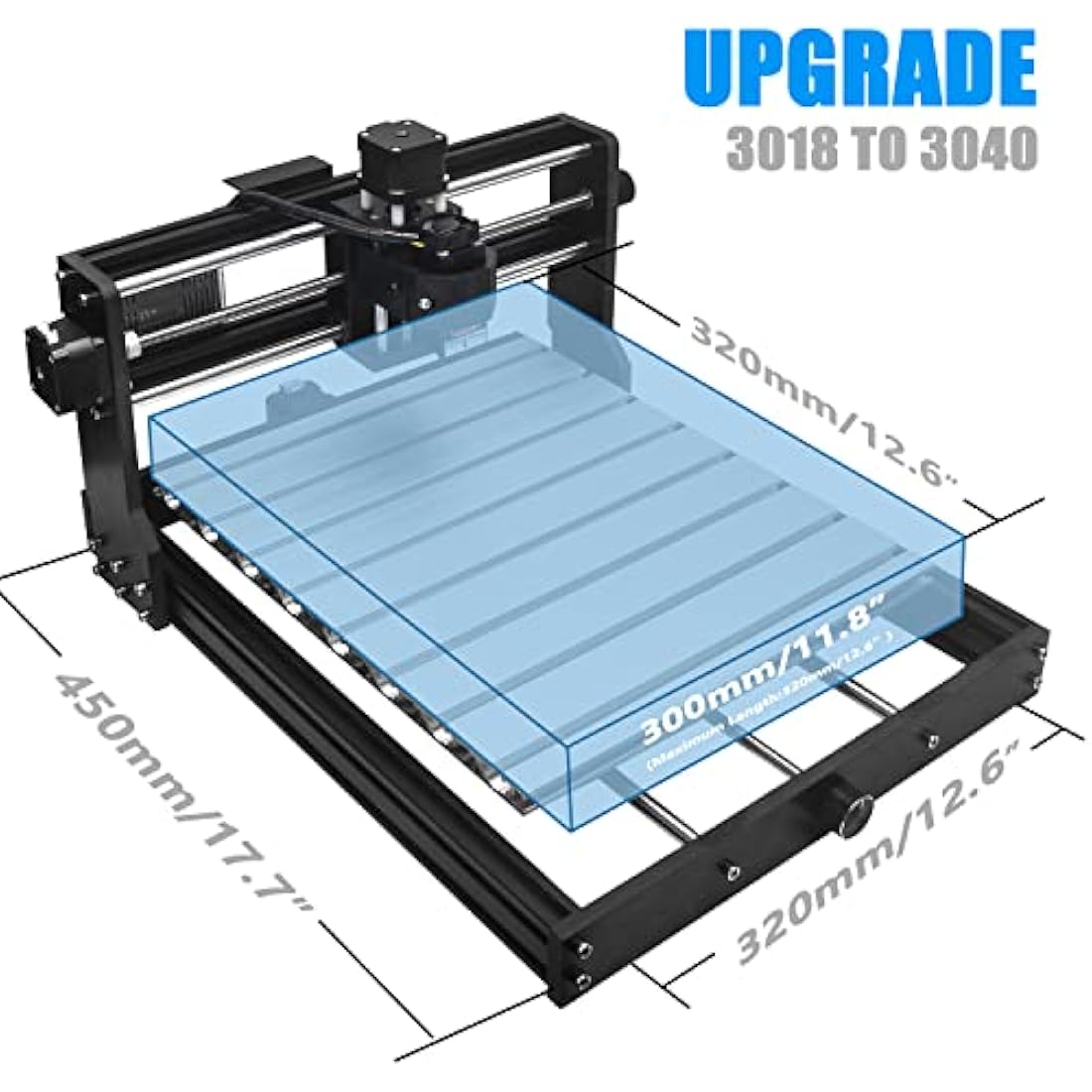 Daedalus 3018 CNC Upgrade Kit | X-Axis & Y-Axis Extension with Work Panel