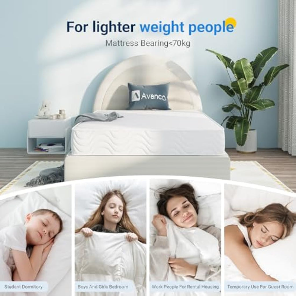 Avenco Single Mattress | 8 Inch Pocket Sprung Medium Soft Cooling