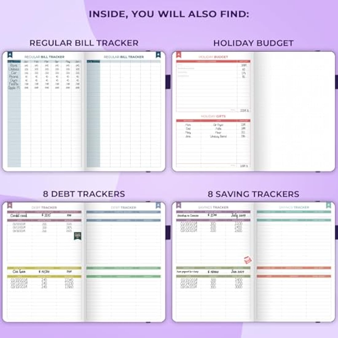 Clever Fox Budget Book 2.0 - Financial Planner & Expense Tracker (Purple)