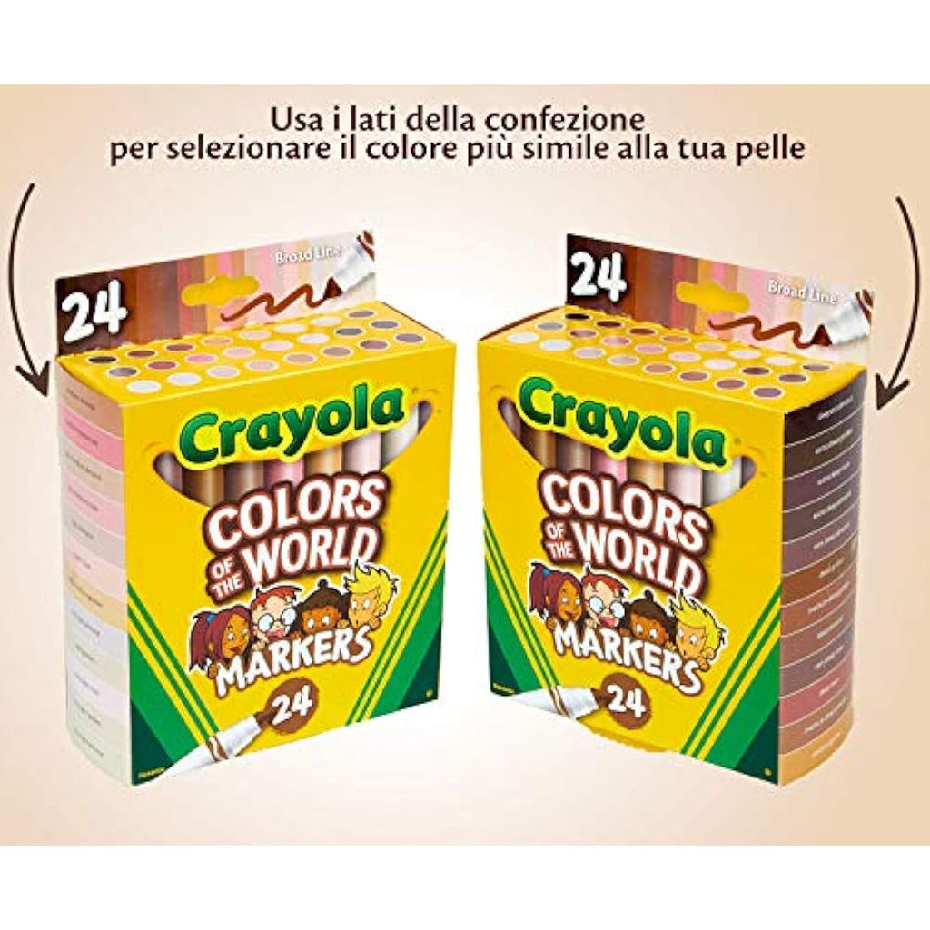 Crayola Colours of the World Washable Markers – 24 Skin Tone Skin Shades