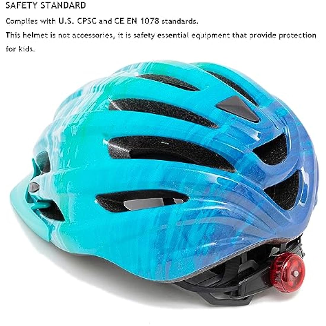 Jolof Store Kids Bike Helmet | LED Safety Light | Lightweight 50-57cm