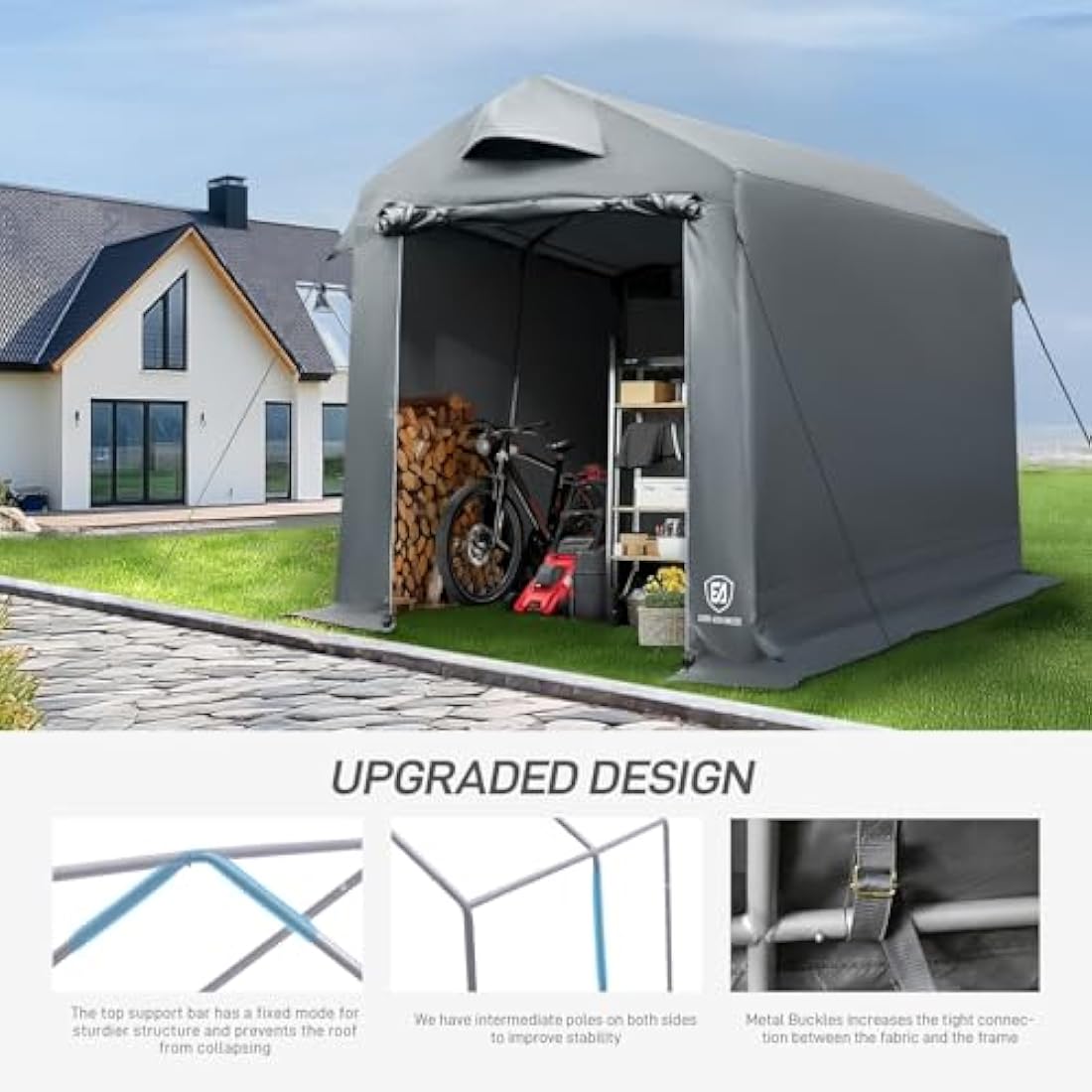 EVER ADVANCED Heavy Duty Outdoor Storage Shed | 3000mm Water Resistant
