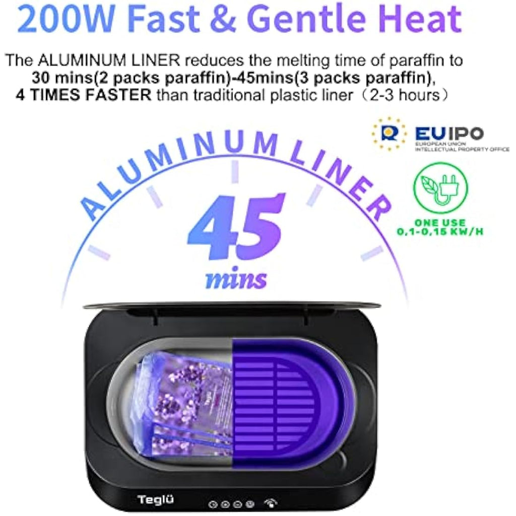Teglu 4L Paraffin Wax Bath for Hands and Feet – 200W Fast Heating Machine