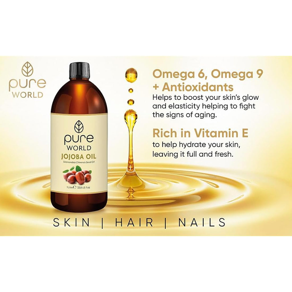 Jojoba Oil – 1L Cold Pressed 100% Pure Natural Moisturizer