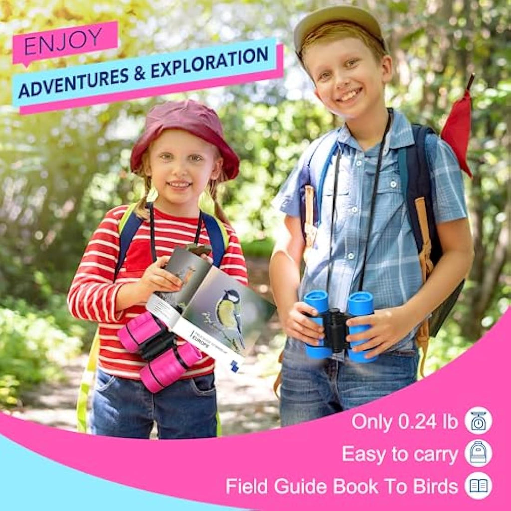 Jolof Store Kids Binoculars – 4x Magnification Outdoor Exploration Toy