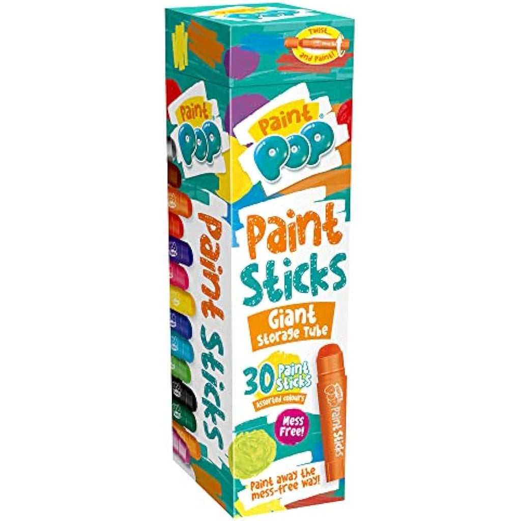 Paint Pop Paint Sticks for Kids – 30 Pack Mess-Free Assorted Colours