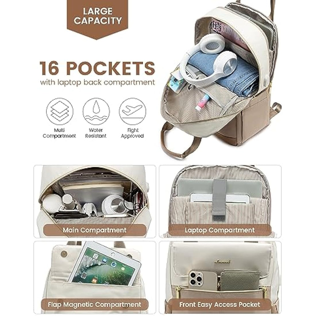 LOVEVOOK 17.3 Inch Laptop Backpack for Women | Water Resistant Work Bag