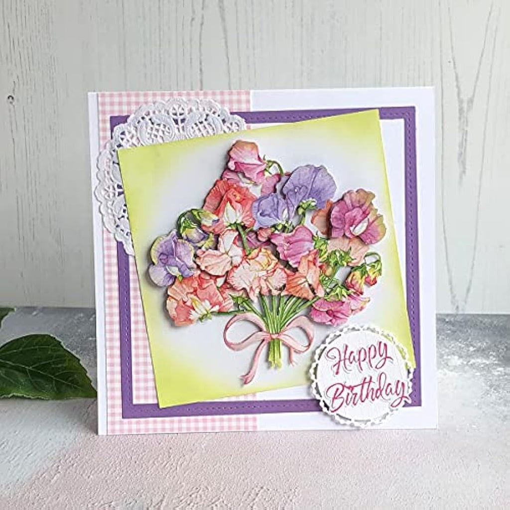 Katy Sue Designs Floral 3D Die-Cut Decoupage Sheets for Card Making - 24 Pack