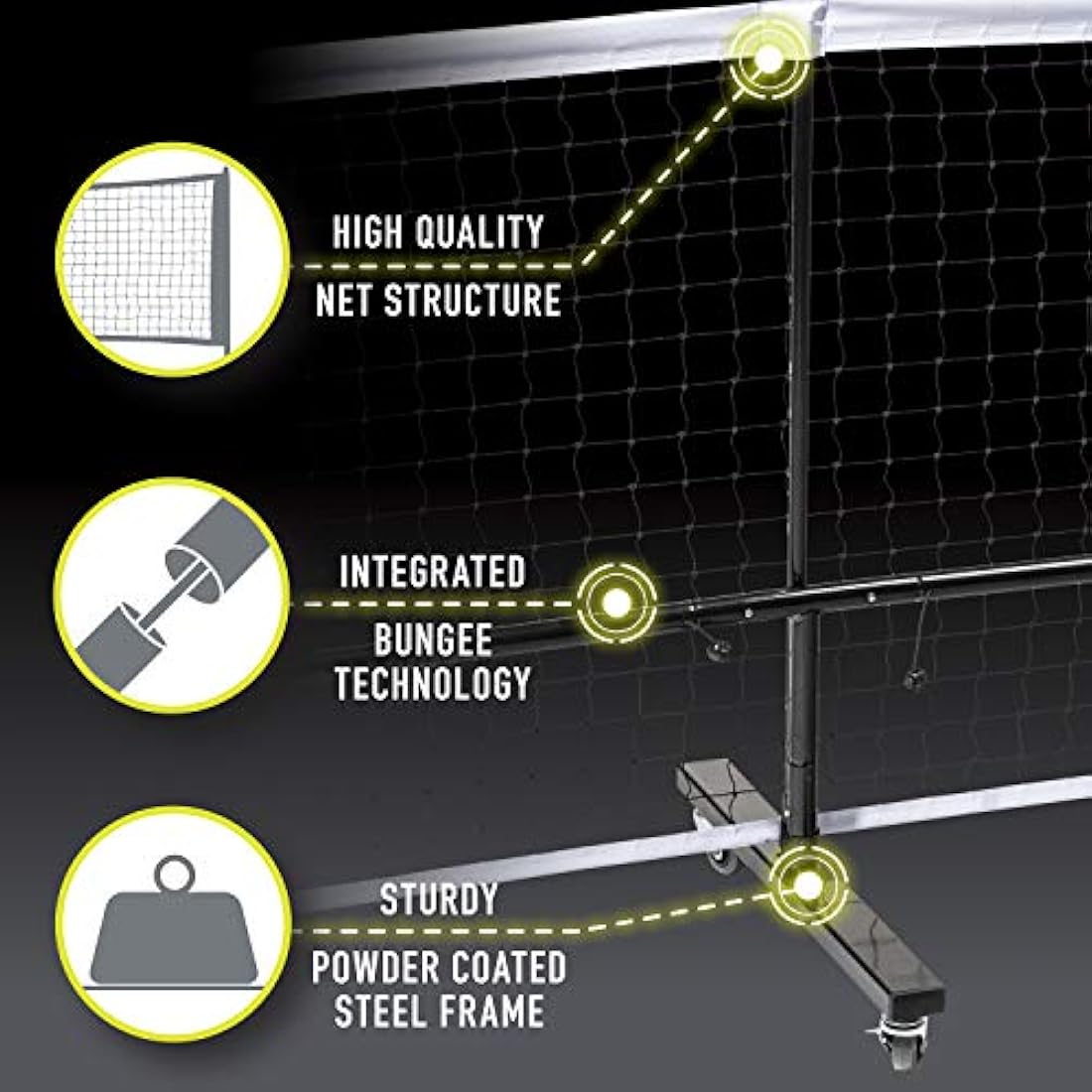Franklin Sports Portable Pickleball Net – Official Size & Easy Assembly