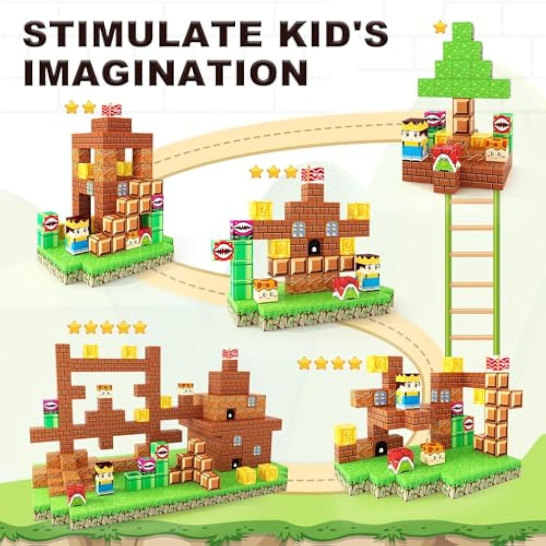 Jolof Store Magnetic Building Blocks – STEM Mine World Game Toy Set