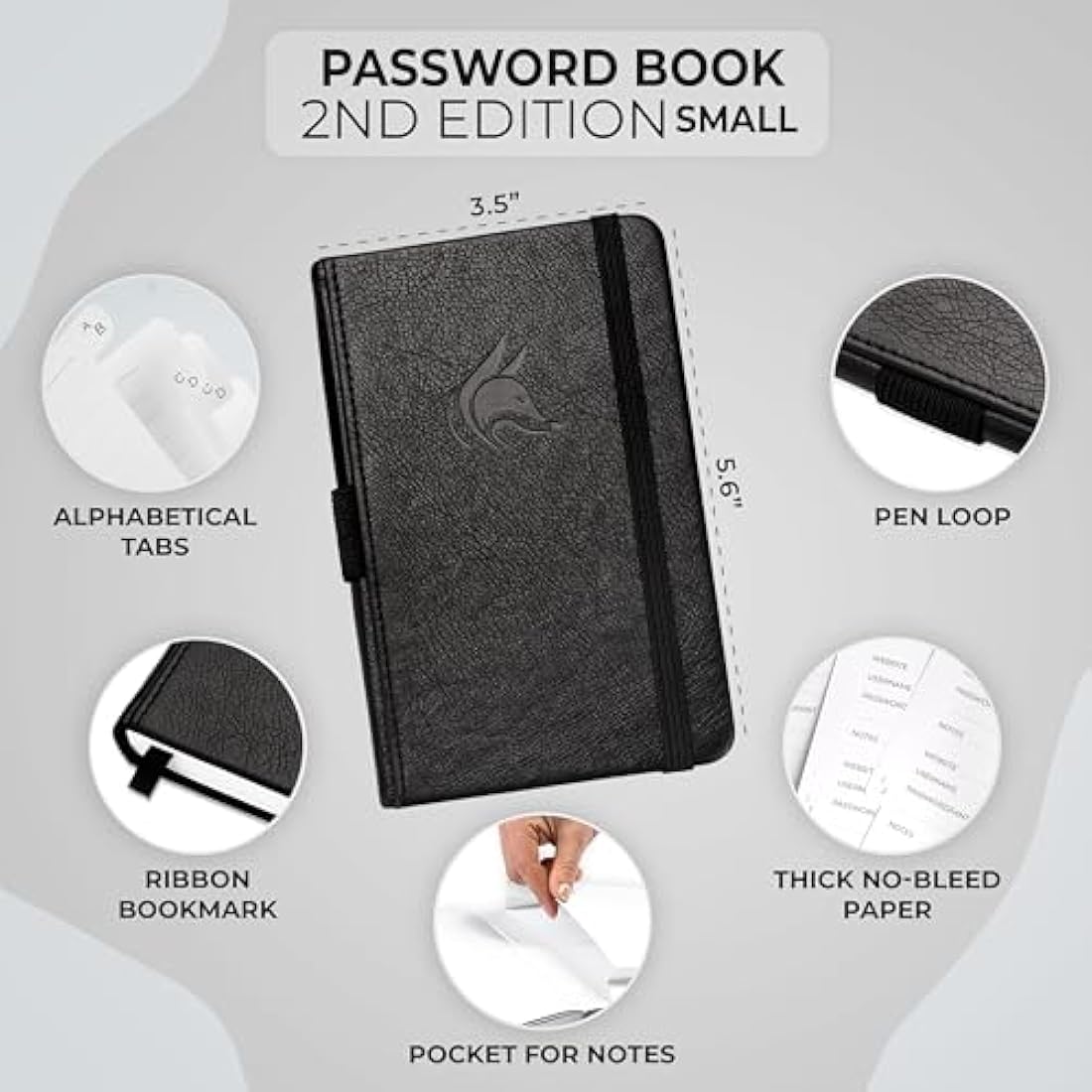 Pocket Password Book – Small Internet Login Organizer Journal