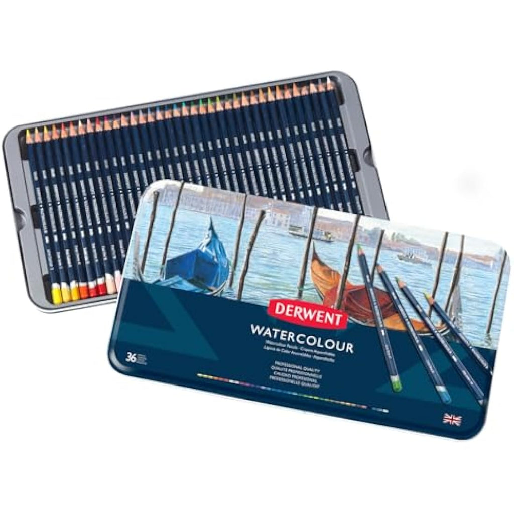 Derwent Watercolour Pencils – Professional Set of 36 for Blending