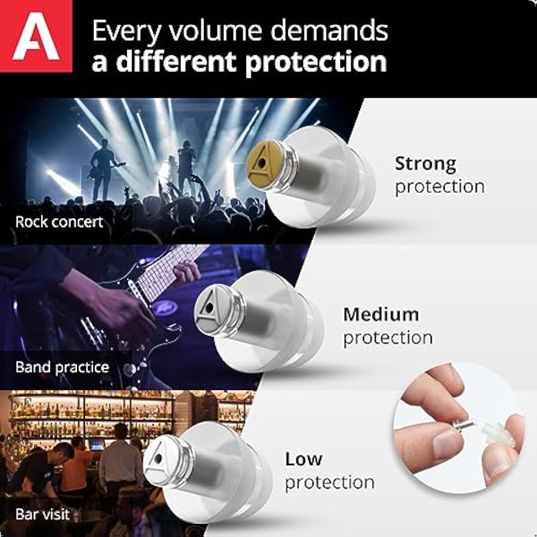 Alpine MusicSafe Pro High Fidelity Earplugs - 2 Filter Sets for Musicians