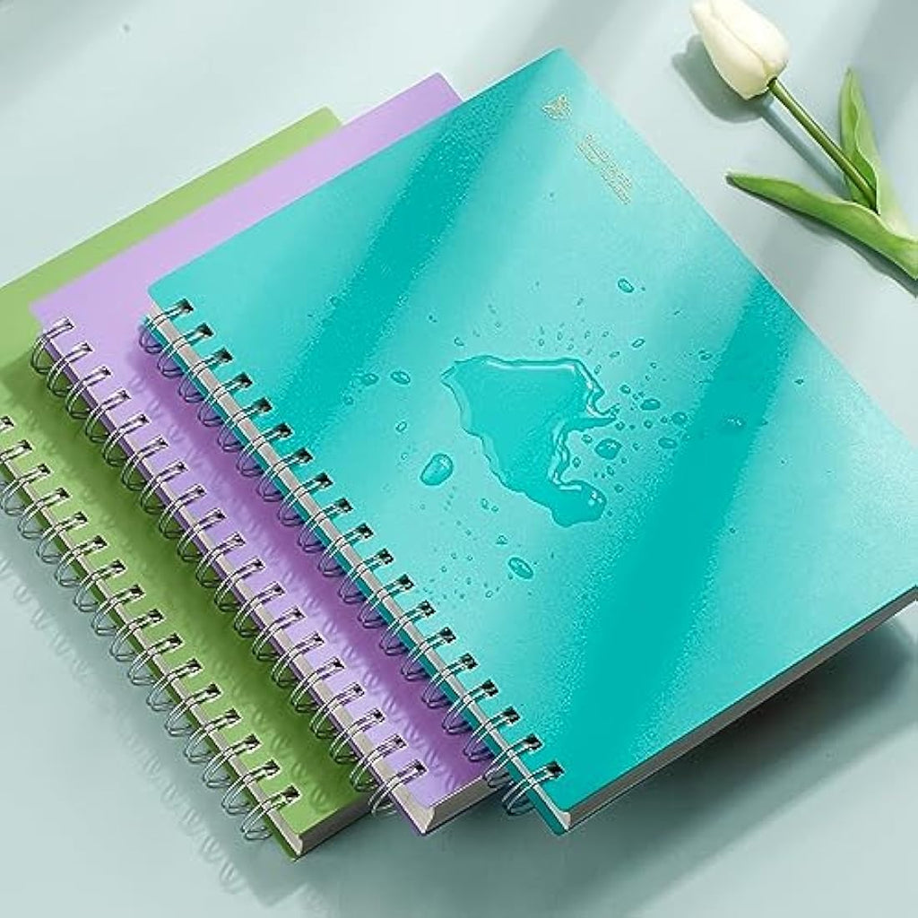 EMSHOI B5 Spiral Notebook | 300 Pages 100gsm Thick Paper Journal, Light Blue