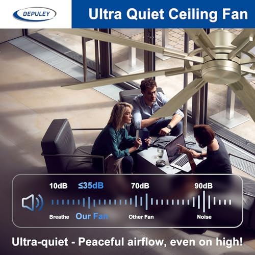 Depuley 60 Inch Large Ceiling Fan | 8-Blade Reversible DC Motor Farmhouse