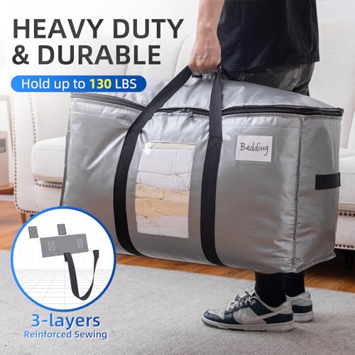 TAILI Heavy Duty Moving Bags | 4 Pack Extra Large Waterproof Storage Bags
