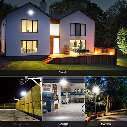 YIQIBRO 100W LED Floodlight Outdoor 2-Pack | IP67 Waterproof 10000LM