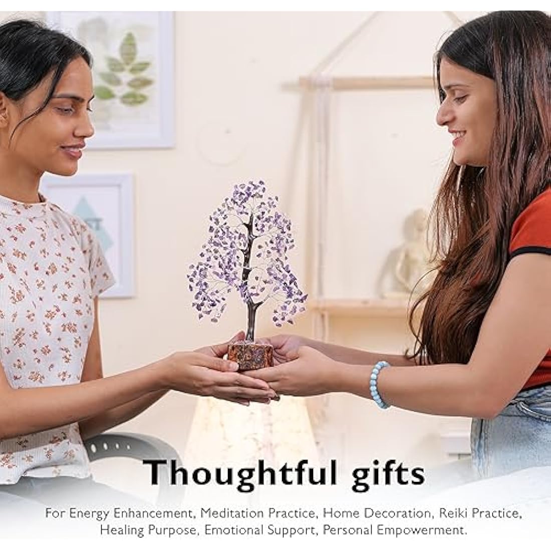Jolof Store Amethyst Crystal Tree of Life - Feng Shui Bonsai Decor