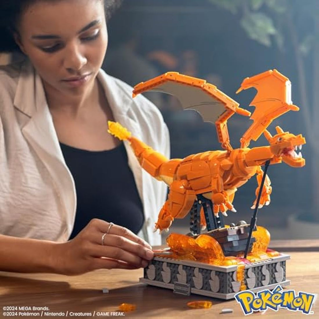 MEGA Pokémon Motion Charizard Building Set – 1664 Piece Collectible Model
