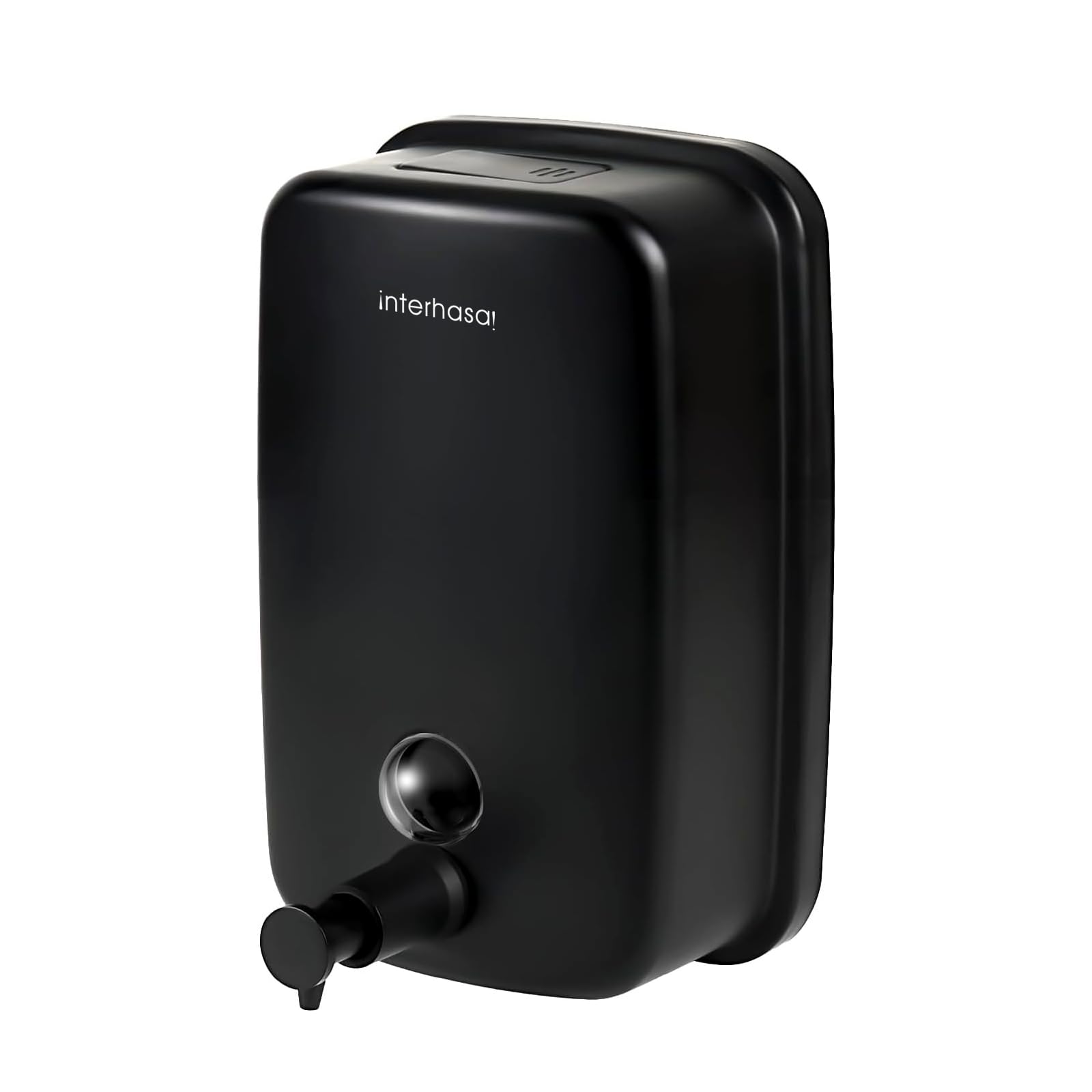 Interhasa! Wall Mount Soap Dispenser | 500ml Stainless Steel - Black