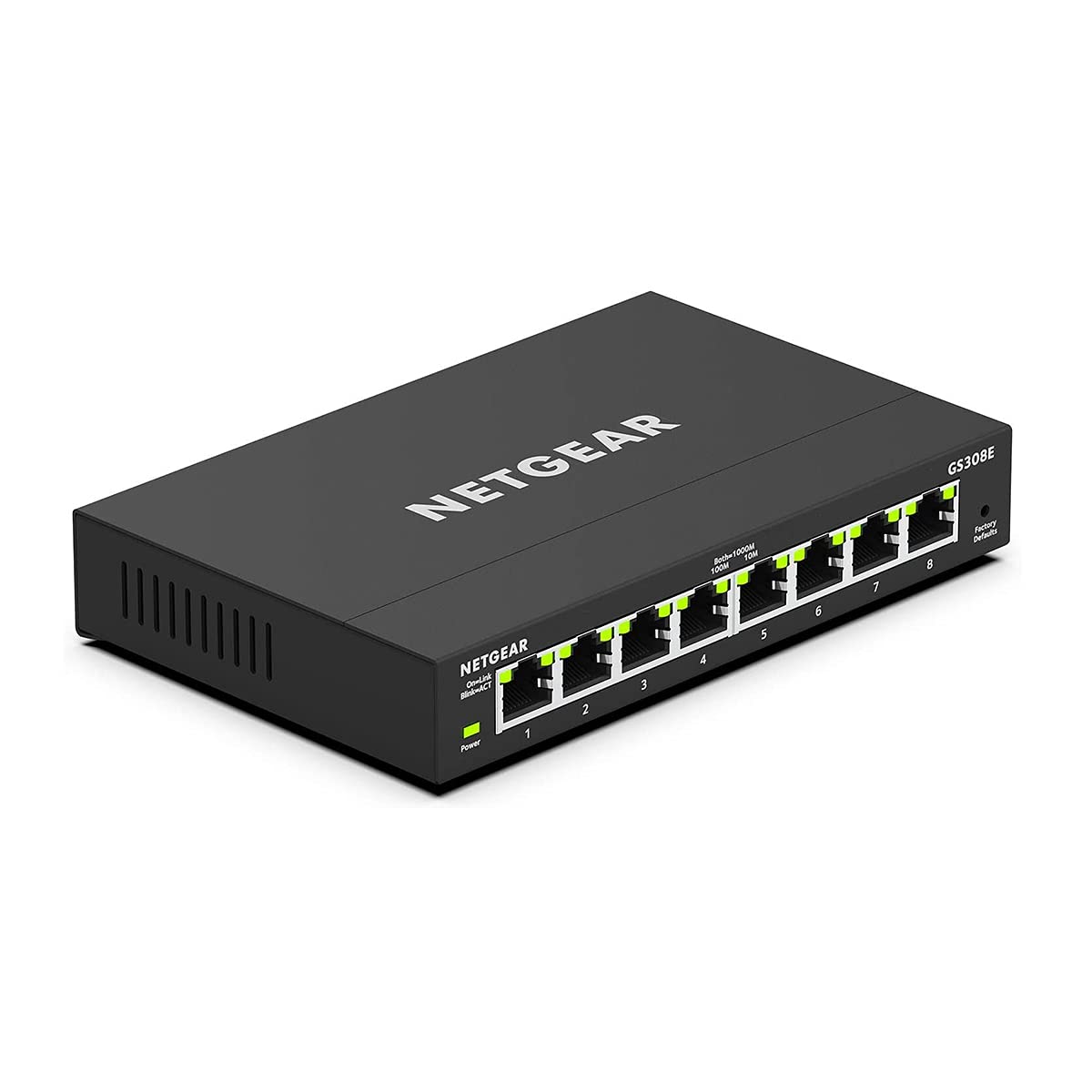 NETGEAR GS308E 8-Port Gigabit Ethernet Plus Switch | Desktop & Wall Mount