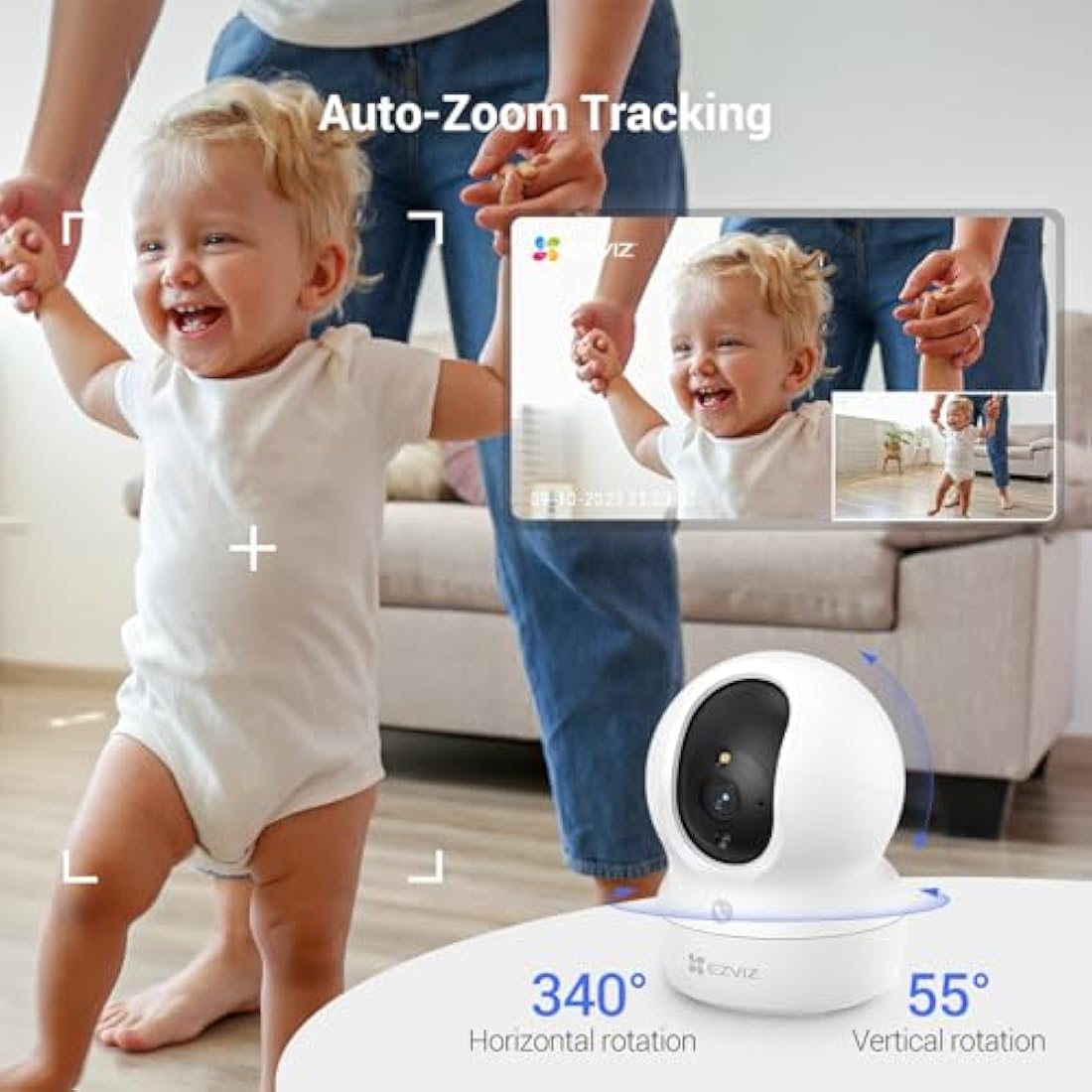 EZVIZ CP1 Pro 2K+ 4MP Indoor WiFi Camera | Color Night Vision & Audio
