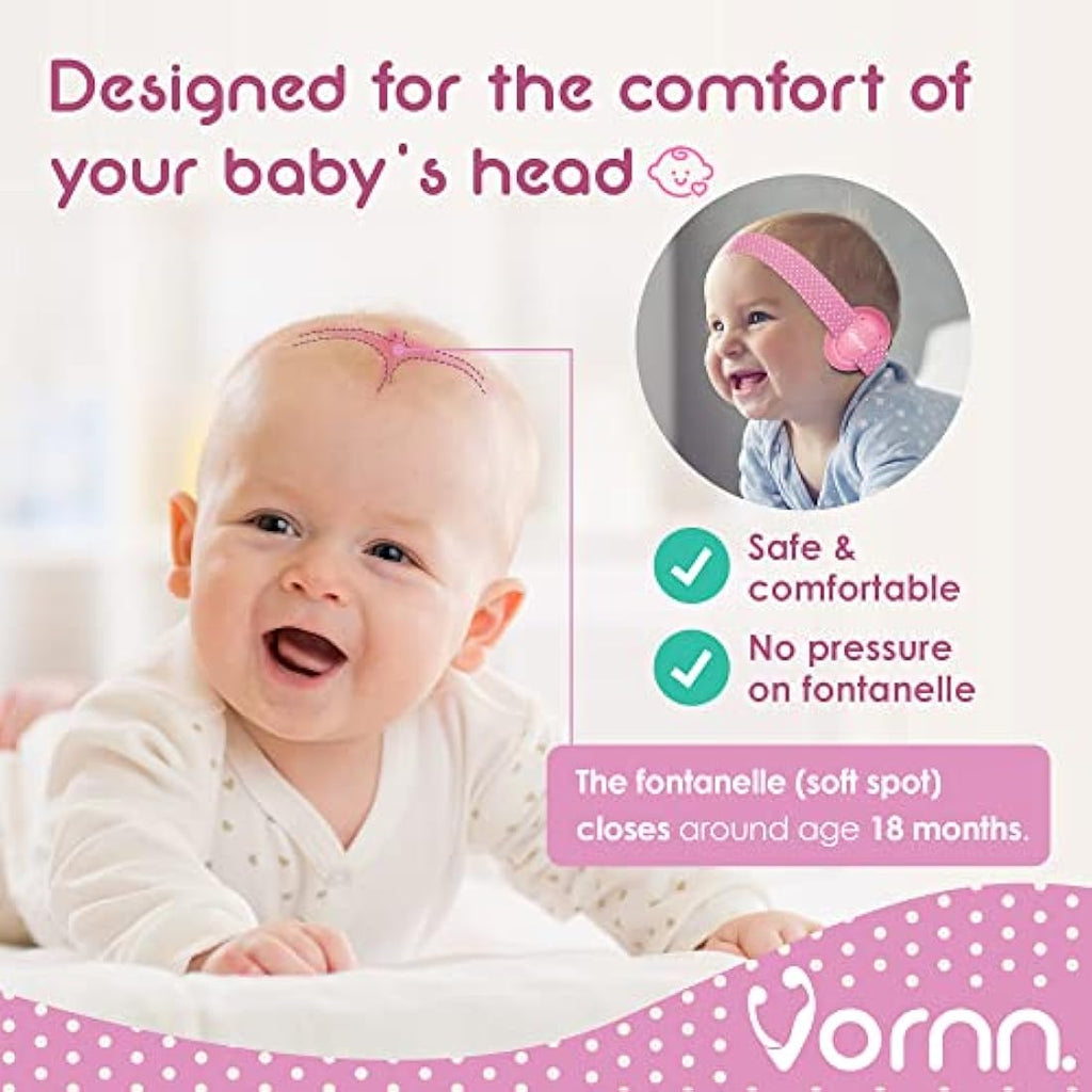 VORNN Baby Ear Defenders | 0-36 Months Noise Cancelling Muffs – Pink