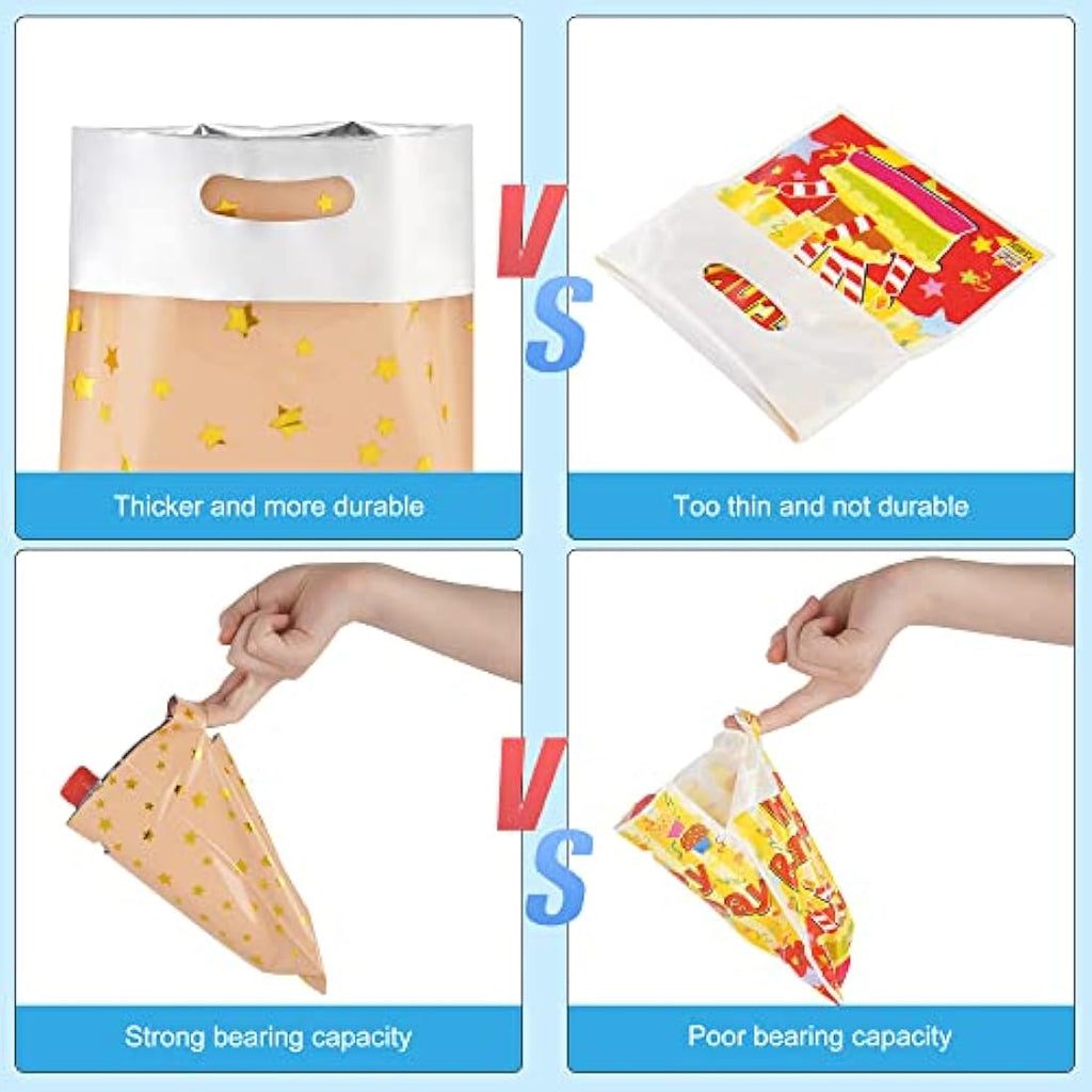 Jolof Store 60 Pcs Starry Party Favor Bags with Handles and Stickers
