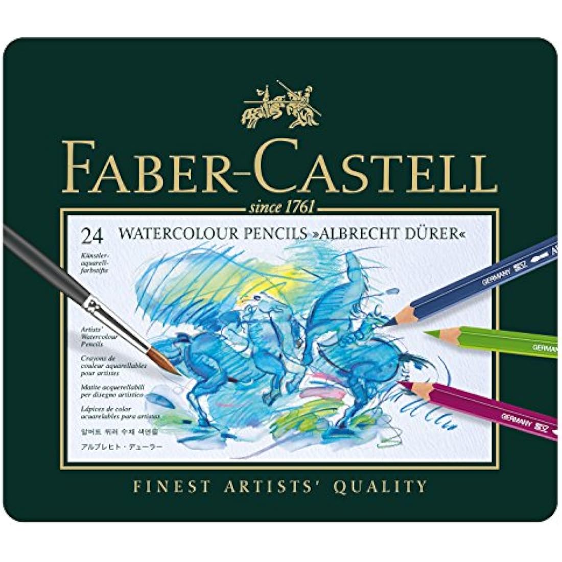 Faber-Castell Albrecht Durer Watercolour Pencils - 24 Set with Water Brush