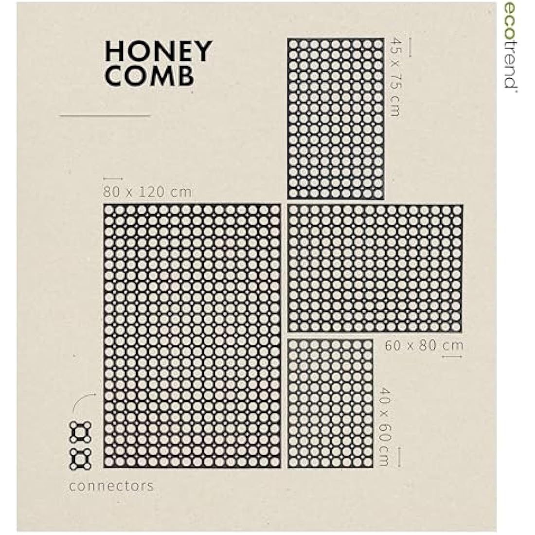 Honeycomb Rubber Doormat – Heavy Duty Outdoor Boot Scraper
