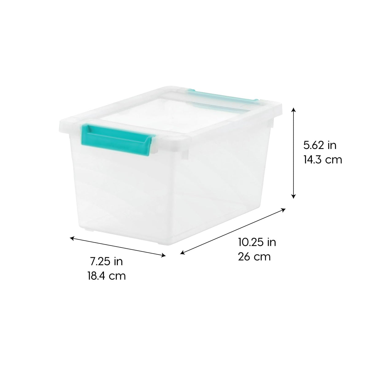 IRIS USA Storage Bins with Lids for Craft Storage, 6-Pack, 4.3 Qt Plastic Stackable Sensory Bin Organizer Container Clip Box for Art Craft Scrapbook - image 2
