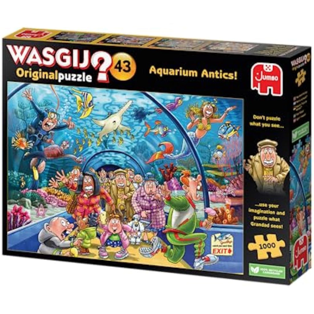 Wasgij Original 43 Aquarium Antics Jigsaw Puzzle – 1000 Piece Adult Puzzle