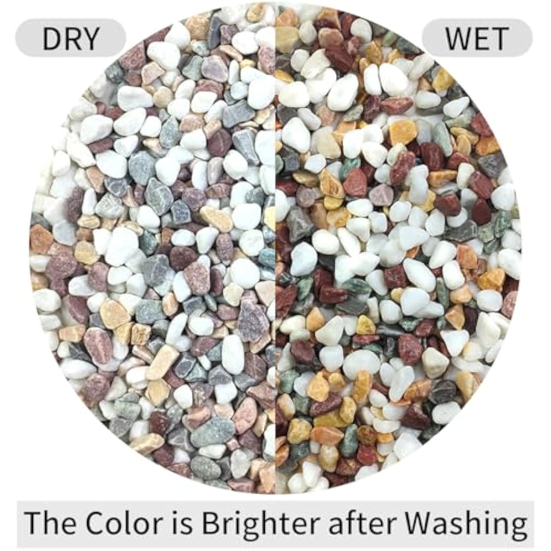 FANTIAN Mixed Color Aquarium Gravel – 2lb Decorative Pebbles for Plants