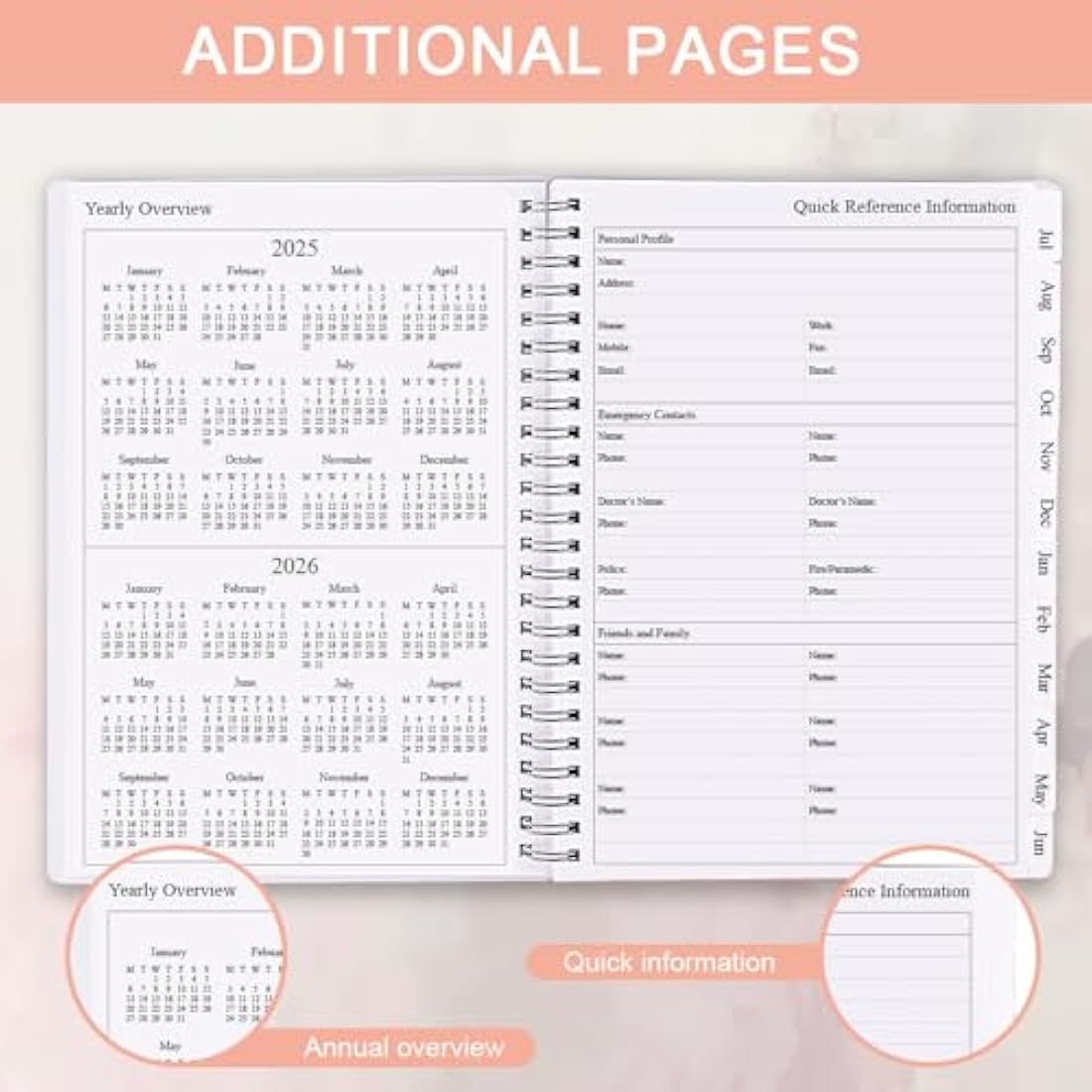 A5 Academic Diary 2025-2026 – Weekly & Monthly Planner