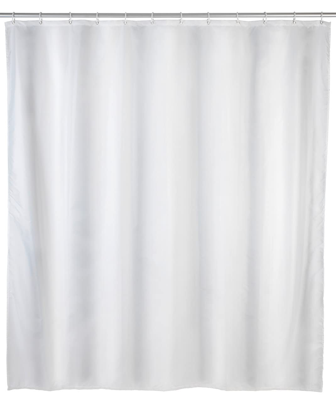 WENKO White PEVA Shower Curtain – Waterproof & Easy Clean – 120 x 200 cm