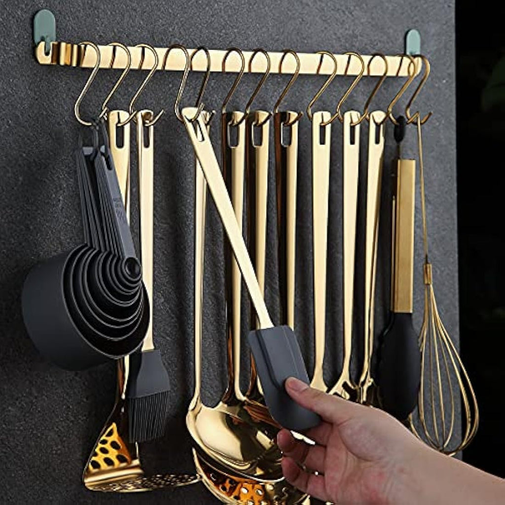 Kyraton Gold Cooking Utensils Set – 37pc Stainless Steel Kitchen Tools