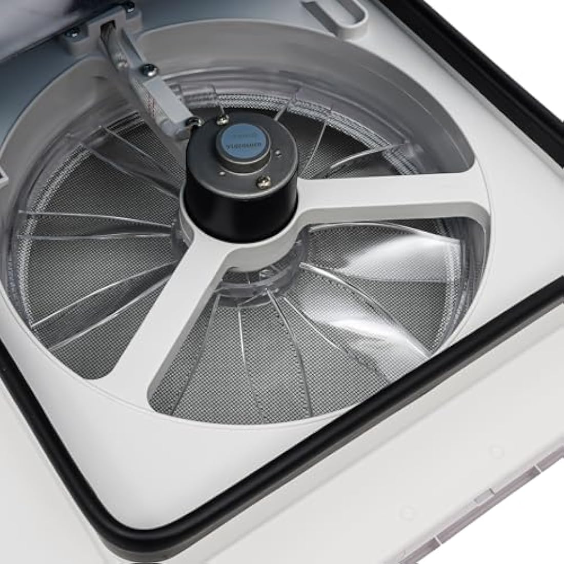 12V RV Roof Vent Fan – 6-Speed Camper Skylight with LED