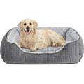 JOEJOY Orthopedic Calming Dog Bed – Washable Rose Velvet Pet Bed, Grey, XXL