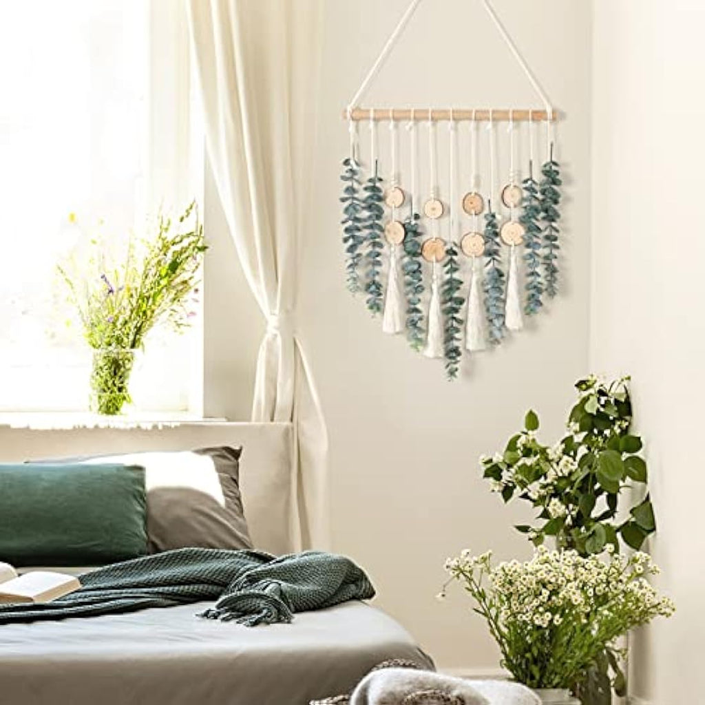Artificial Eucalyptus Wall Hanging – Boho Farmhouse Greenery